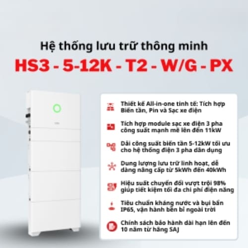 Hệ Thống Lưu Trữ Năng Lượng SAJ HS3 3 Pha